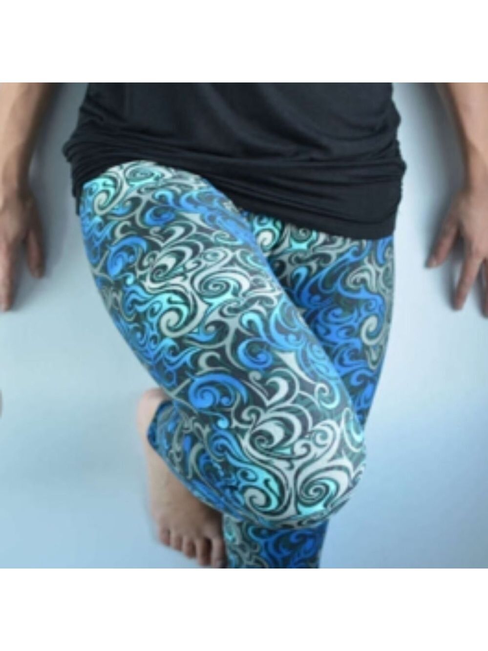 LEGGINGS DEPOT Tribal Abstract Print Full Length Leggings Size 10 NWT